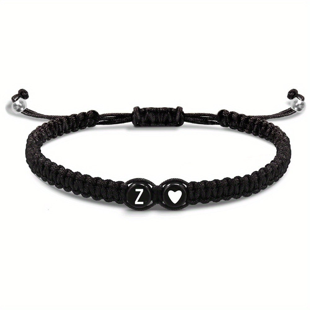 thumbnail image 2 of 26 English Letter Bracelet Hand Woven Bracelet And White Heart Letter Woven Bracelet, 2 of 6