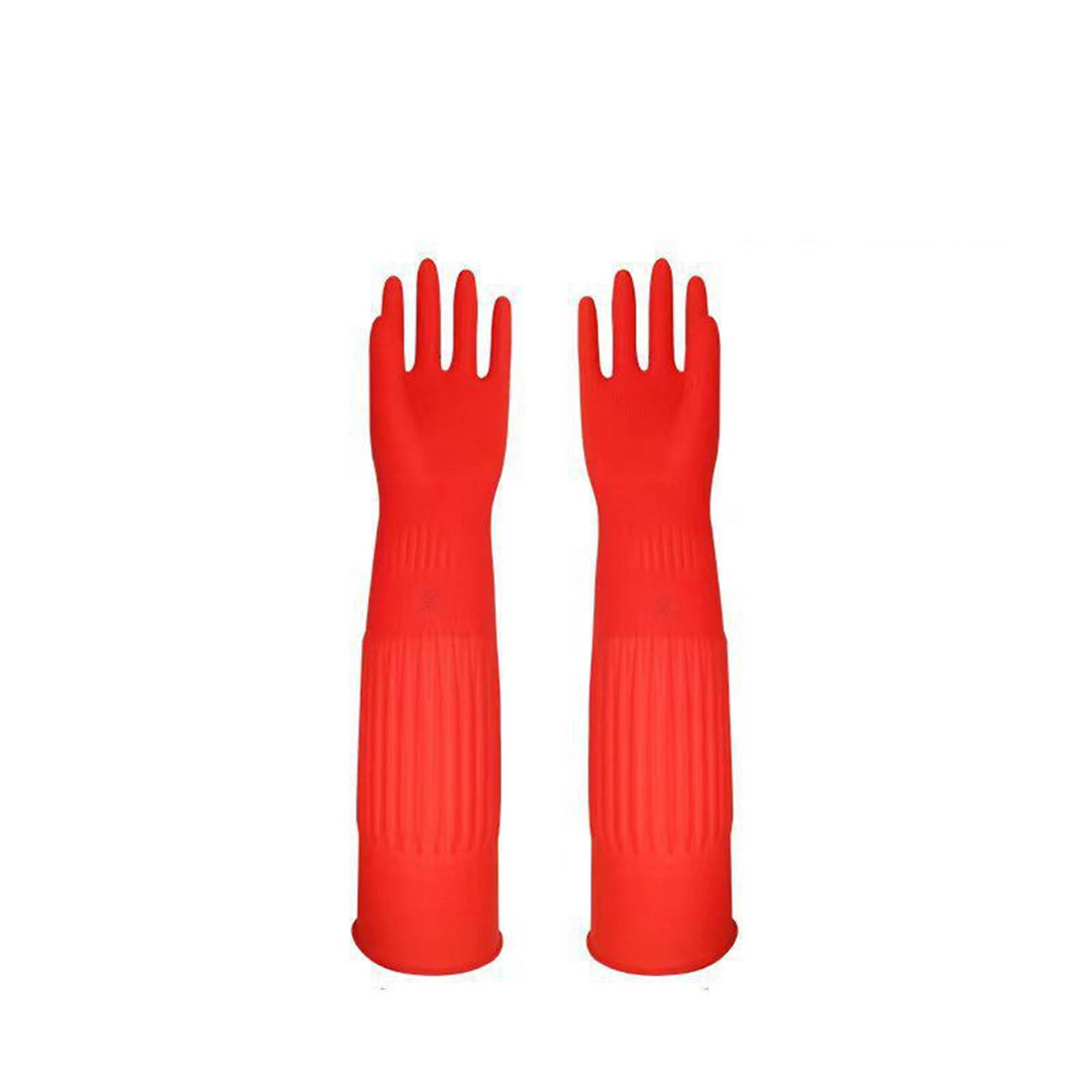 thumbnail image 2 of Guantes de caucho natural Lisbinx, flexibles para lavavajillas, resistentes, con agarre mejorado, para uso en interiores y exteriores, ideales para el hogar, reutilizables., 2 of 7