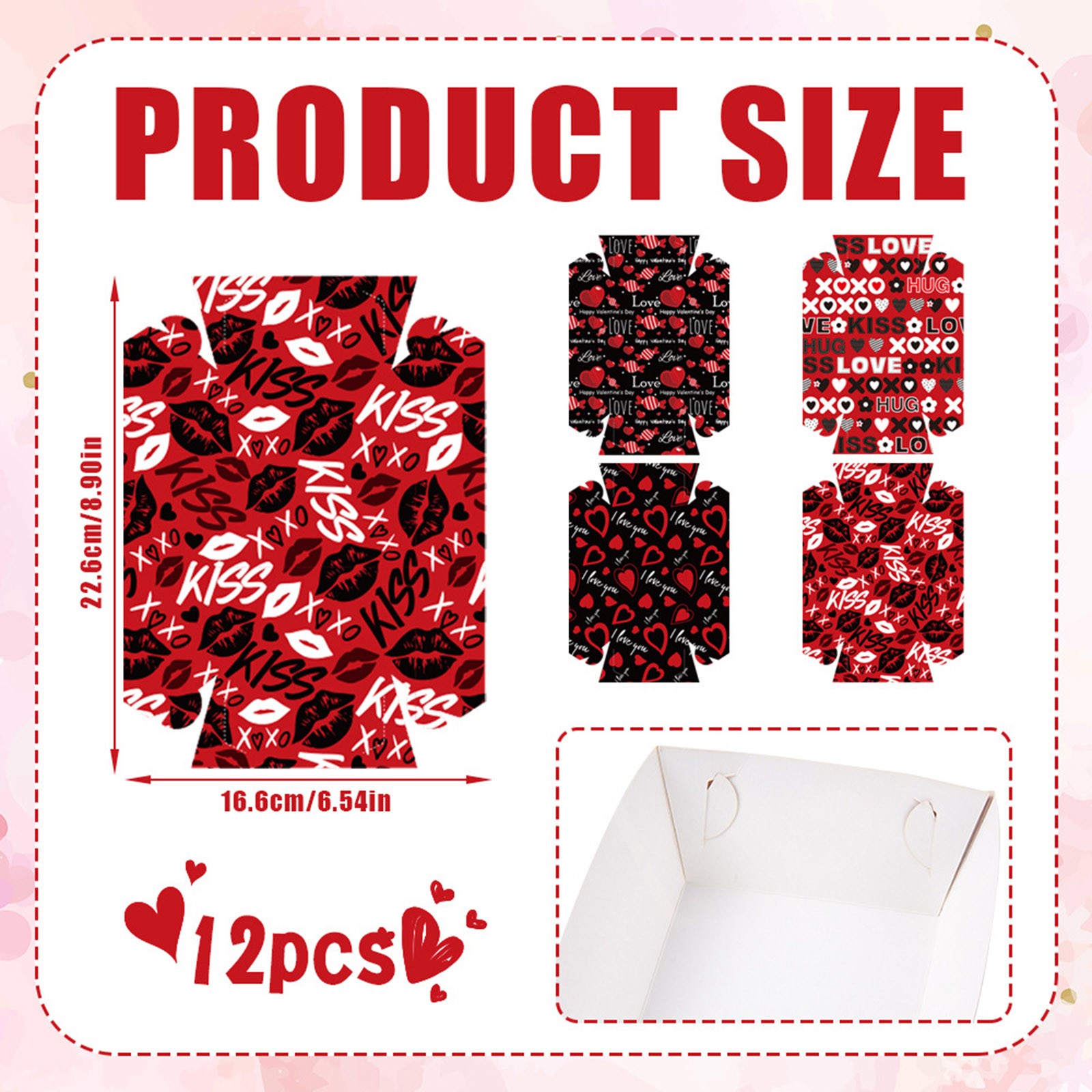 thumbnail image 2 of Valentine's Day Snack Potato Chip Food Lunch Box Scene Props Party Supplies Decoration, 2 of 5